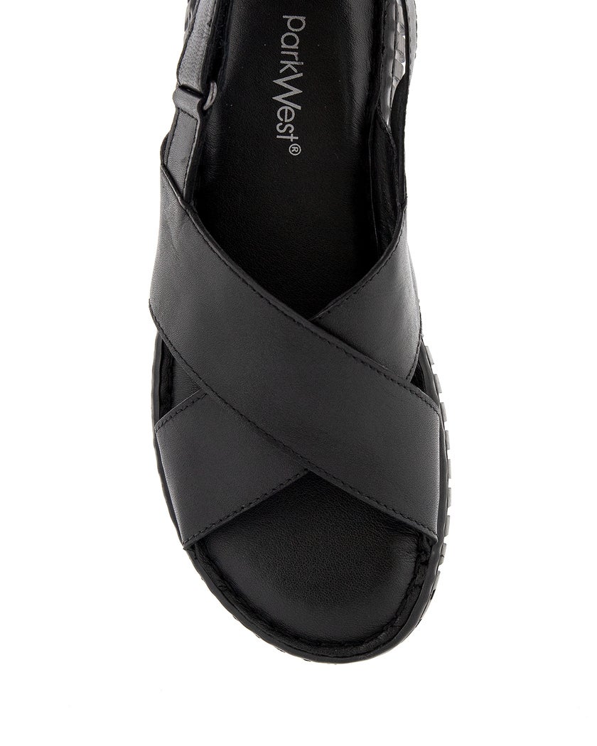 Park West Svart Sandal