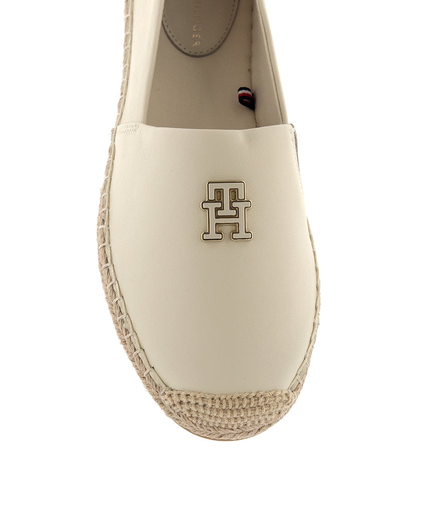 Tommy Hilfiger TH Logo Leather Espadrille