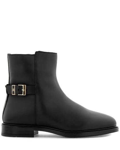 Tommy Hilfiger Buckle Leather Ankle Boot