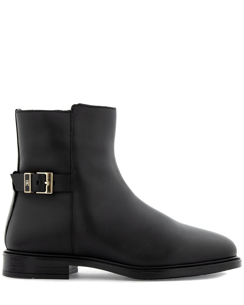 Tommy Hilfiger Buckle Leather Ankle Boot
