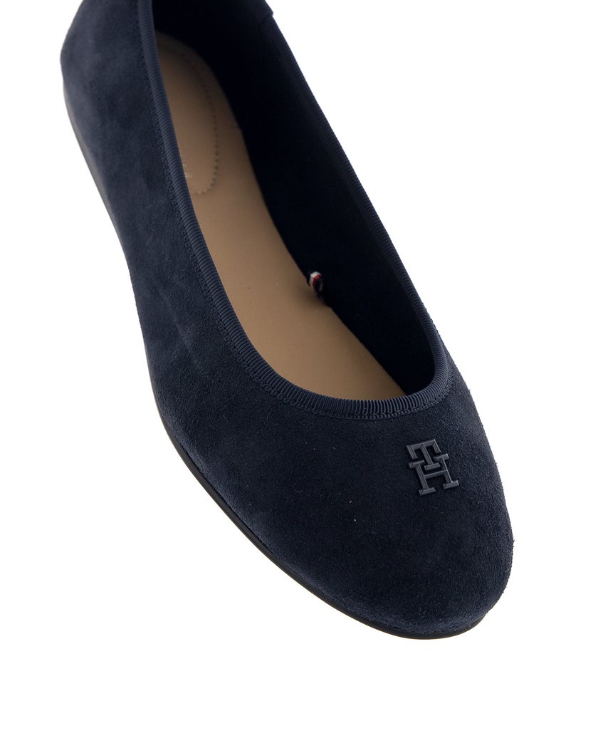 Tommy Hilfiger TH Hardware Suede Ballerina